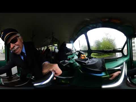 VBL  Twin Coach Autobus Nr. 76 - eine Fahrt durch Luzern  Teil 1  360 Grad Video