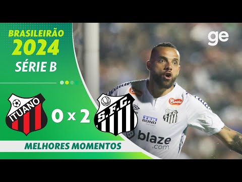 Gols e lances de Ituano x Santos