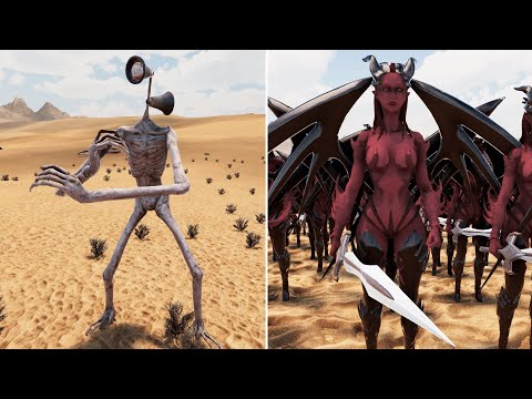 Siren Head VS 10000 Succubus Female Warriors | UEBS 2