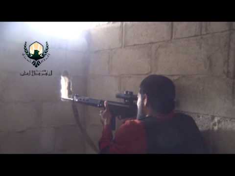 قنص عناصر النظام في إدار الدفاع الجوي في المليحة في ريف دمشق من قبل كتيبة الناصر صلاح الدين