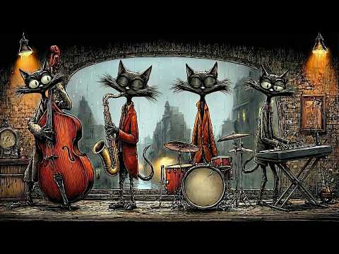No Umbrella, Just Bass — Rainy Spring Night Jazz
