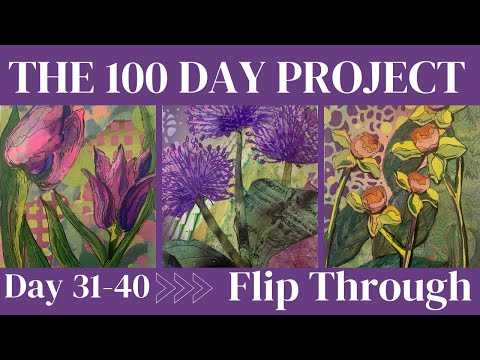 Day 31-40 of The 100 Day Project Flip Through