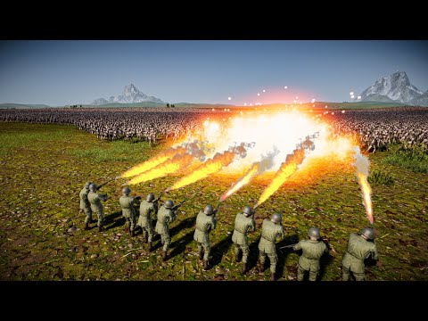 10 FLAMETHROWER SOLDIER VS 1,000,000 ZOMBIES - Ultimate Epic Battle Simulator 2 | UEBS 2