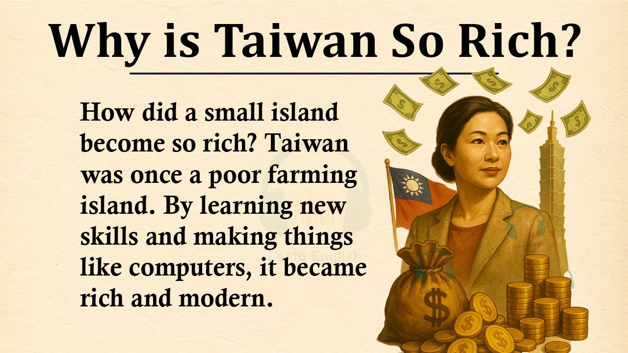 Why Is Taiwan So Rich? || 🔵⚪🔴Learn English Through Story Level 3 || Graded Reader 🎧