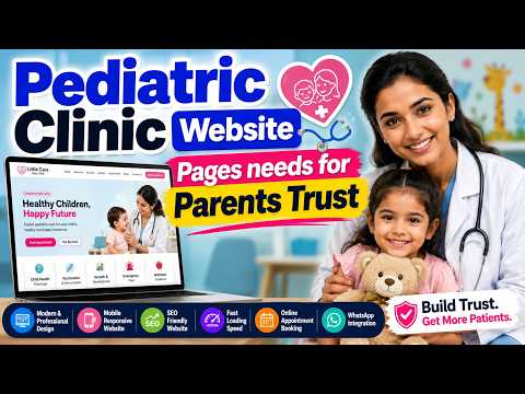 Pediatric clinic website design example, a specialty clinic website by 24siteshop