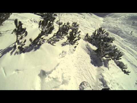 St Anton powder hunting on the snowboard