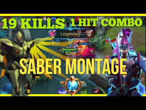 SABER MONTAGE 2020 19 KILLS | 1 HIT COMBO BY DOBSTYLE | REVAMPED SABER MOBILE LEGEND BANGBANG