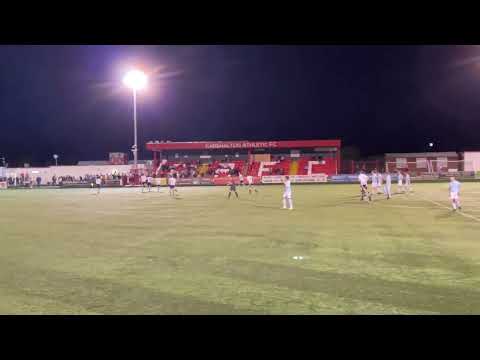 Brilliant free kick goal Tooting Bec FC vs AFC Cubo at Carshalton Athletic London FA Senior Trophy