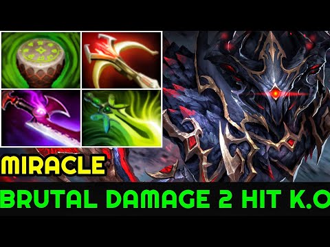 Miracle [Shadow Fiend] Brutal Damage 2 Hit Kill Support Crazy Gameplay 7.23 Dota 2