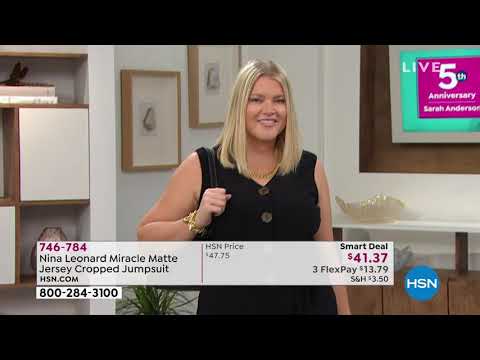 Nina Leonard Miracle Matte Jersey Cropped Jumpsuit