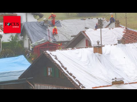 Immense Schäden nach Unwetter Bad Bayersoien - Drohnenaufnahmen aus dem Katastrophengebiet