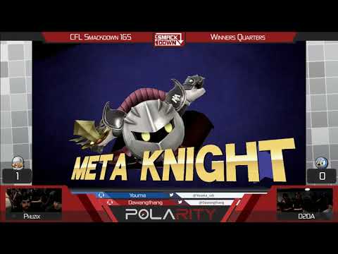 CFL Smackdown 165 WiiU - Phuzix (Sheik) vs D2DA (Meta Knight) - Winners Quarters