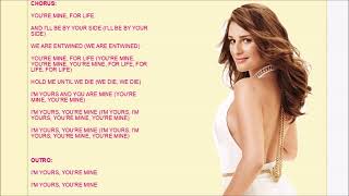 You’re Mine Lea Michele Lyrics