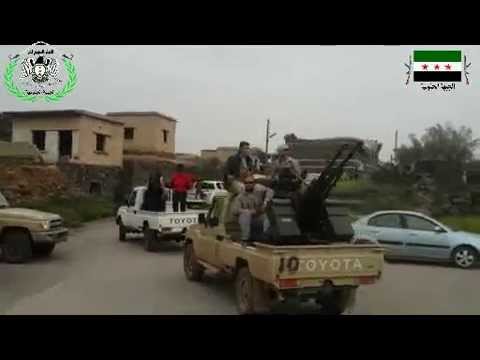 توجه عناصر فرقة المغاوير الأولى الى مدينة بصرى الشام في ريف درعا
