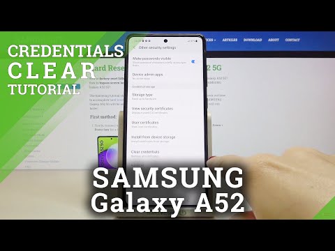 How to Remove Certificates in SAMSUNG Galaxy A52 – Clear Credentials