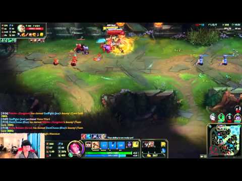 Huni - 1vs1 Fiora vs Riven outplay LOUD - League of Legends