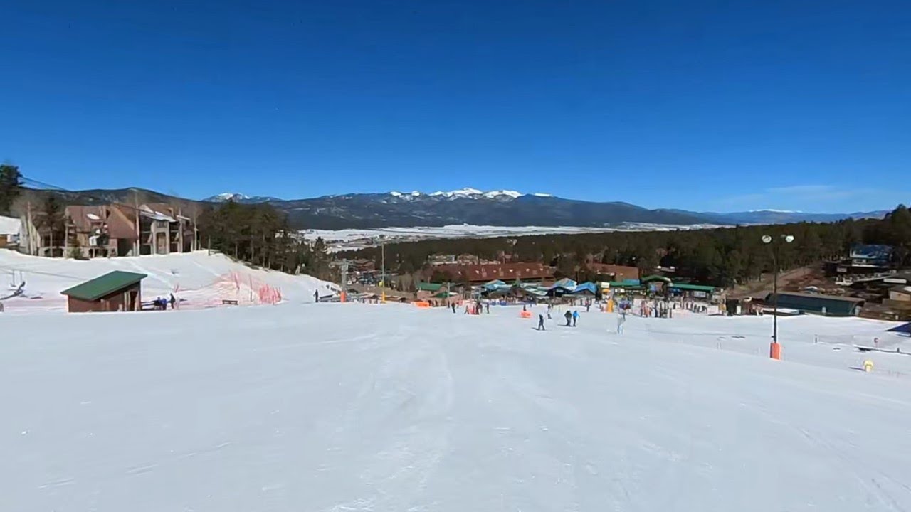 Angel Fire Skiing -  Headin' Home, top to bottom - 360-DEGREE (4k UHD)