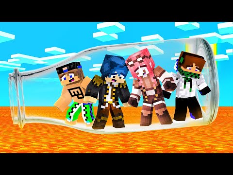 NON CADERE NELLA LAVA CON I TUOI AMICI! - MINECRAFT *MONDO IN BOTTIGLIA*