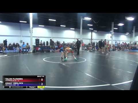 97 Lbs Round 4 (6 Team) - Talon Flowers, Colorado Blue Vs Kenny Medlock, Oklahoma Red 485a