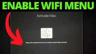 How To Fix No Wifi Network From The Menu on Macbook (Activate Mac)