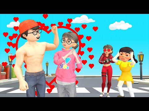 Fat Boy Love Doll Squid Game | Scary Teacher 3D Nick Became a Strong Person Fun Animation