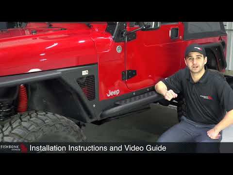 TJ Wrangler Rock Sliders with Tube Steps Product Highlights | FB23028 FB23027