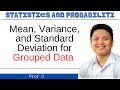 Sample Mean, Variance, and Standard Deviation of Grouped Data | Frequency Distribution Table