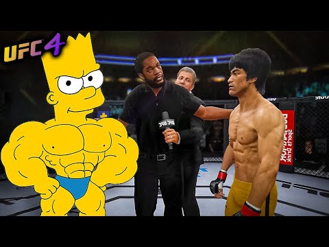 Pumped up Bart Simpson vs. Bruce Lee (EA sports UFC 4) - Rematch