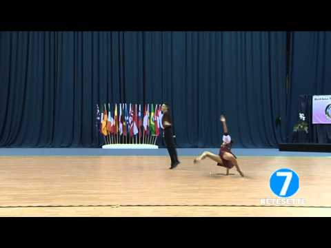 COPPIA JUNIOR   CHIARA COLAFRANCESCO E LUCA FASANO MONDIALI TWIRLING NOTTINGHAM 2014