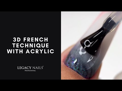 3D French technique with acrylic┃LEGACY NAILS