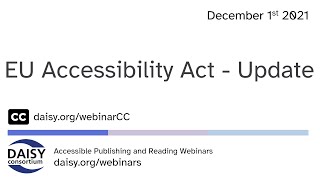 European Accessibility Act - Update