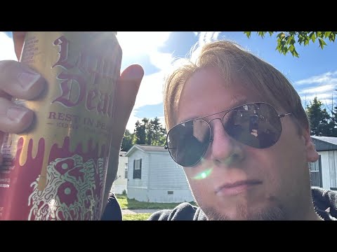 Tasting Liquid Death Rest in Peach Tea