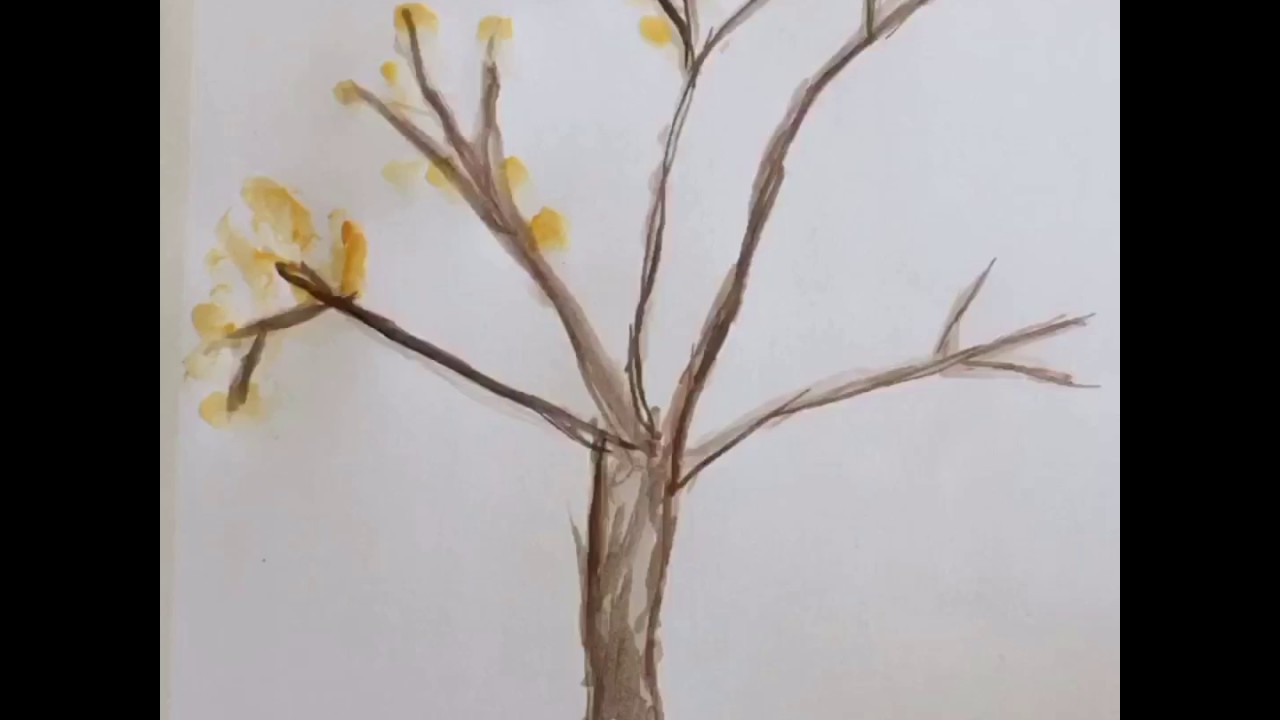 Sonbahar Ağacı Nasıl Çizilir / How to Draw Autumn Tree 
