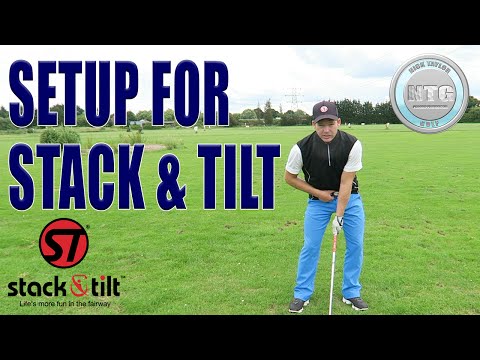 How to setup for Stack & Tilt golf swing | Golf Tips | Lesson 10
