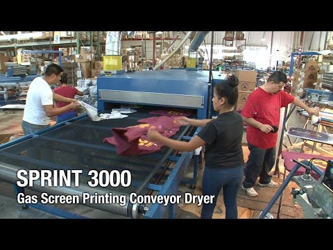 SPRINT&reg; 3000 Gas Screen Printing Conveyor Dryer :: Textile Screen Printing Equipment