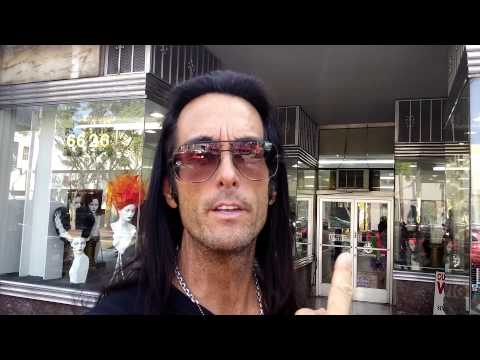 Mathew Karedas at the Samurai Cop wig store.