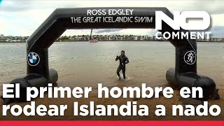 El nadador británico Ross Edgley es el primero en nadar alrededor de Islandia