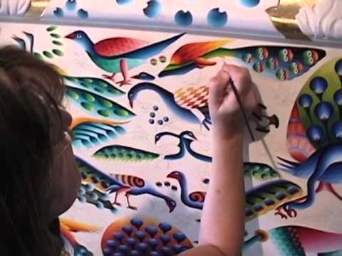 Seeroon Yeretzian painting "Heavenly Peacocks"