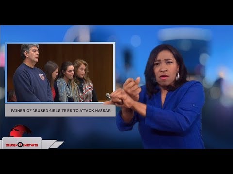 Father of abused girls tries to attack Nassar (ASL - 2.2.18)