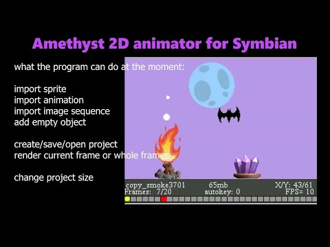 Amethyst 2D, make Pixel Art animations on your Symbian 9.2 smartphone