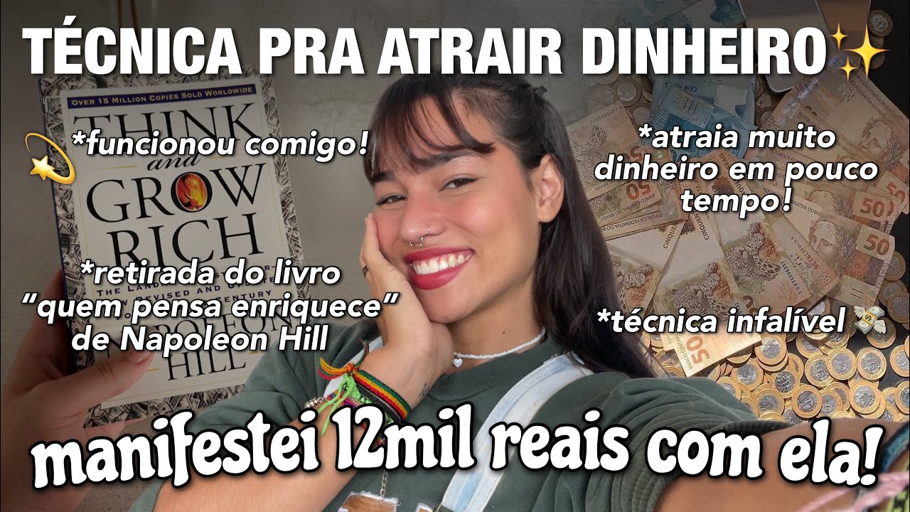 Técnica INFALÍVEL pra ATRAIR DINHEIRO com a Lei da Atração! 💰 funcionou comigo✨