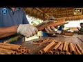 Inside A Cinnamon Peeling Center Rolling Quills From Ancient Tree Bark
