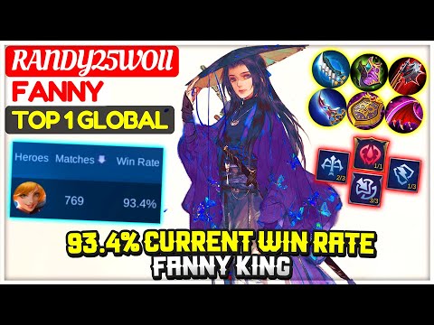 93.4% Current Win Rate Fanny King [ Top 1 Global Fanny ] Randy25Woii - Mobile Legends