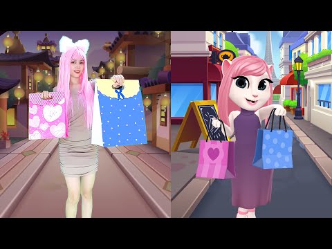 Imitate Angela Traveling Sweet City - My Talking Angela 2 Real Life Part 39