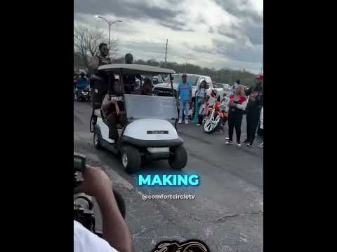 These Police Officer Showed In A Golf Cart On A Car Show...😭🚗