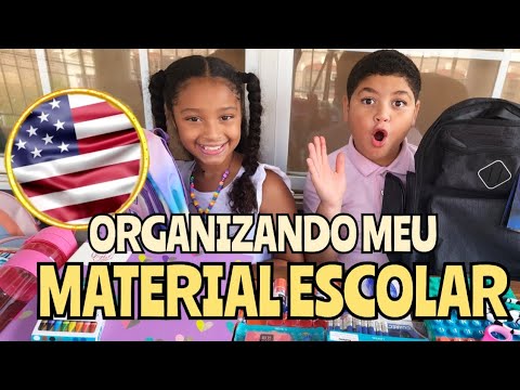 ORGANIZANDO MEU MATERIAL ESCOLAR 2023|Volta as aulas nos EUA🇺🇲