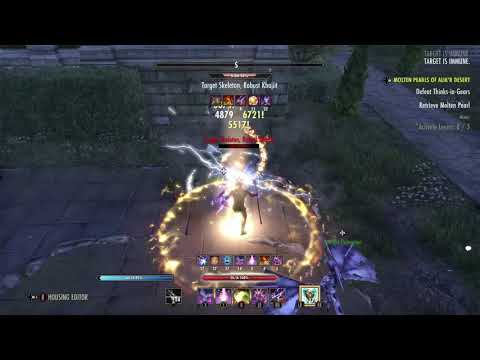 Heavy Attack Magicka Sorcerer Pet Build 45.5K DPS solo self ele no external buffs applied.