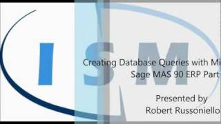 Creating Database Queries with Microsoft Excel & Sage MAS 90 ERP Part 1