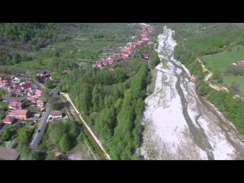 Orasul Novaci (Transalpina) vazut de sus 4K