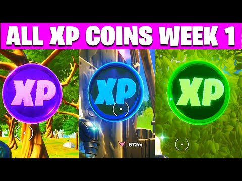 All XP COINS LOCATIONS IN FORTNITE SEASON 4 Chapter 2 (WEEK 1)